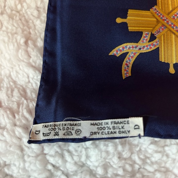 Hermès Silk 90cm Republique Française Motif Blue Scarf - Picture 4 of 5